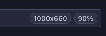 Cypress viewport scaling showing size and scale of application under test